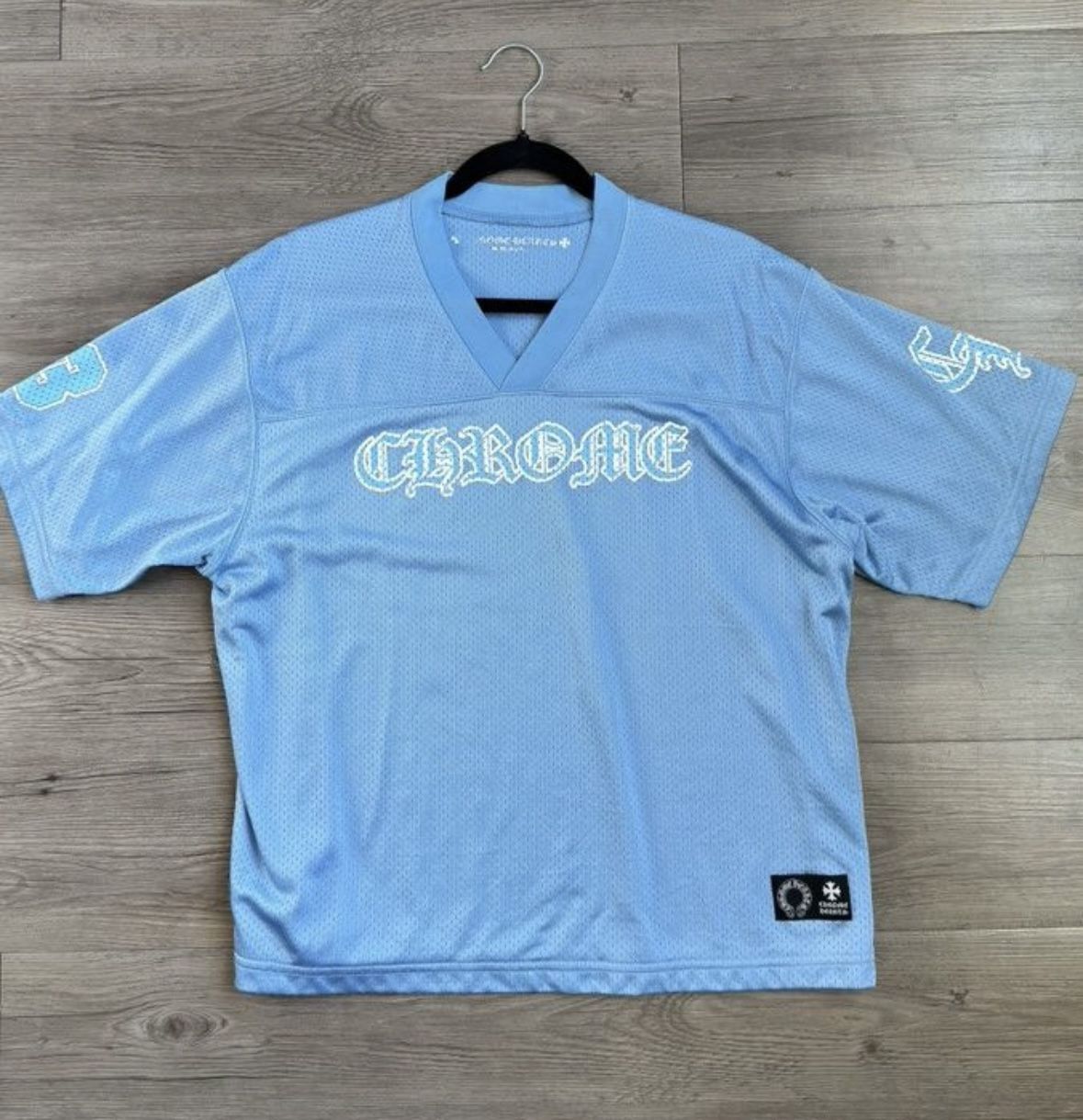 Chrome Hearts Baby Blue Short Sleeve Jersey