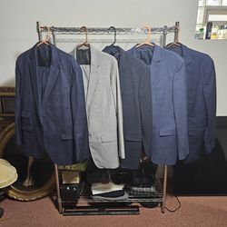 5 quality expensive wool suits ..size 42R