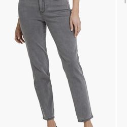 Woman NYDJ Stella Tapered Grey Wash Jeans 18 Nwt