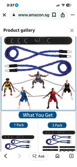 Zone Defense Basketball Bungee Training Kit 1 Belt 6.6ft & 9.8ft Resistance Bands …