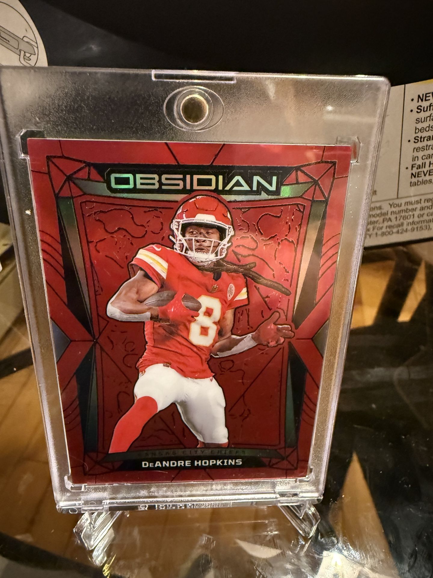Obsidian Red Deandre Hopkins Card Number 190 Numbered /49