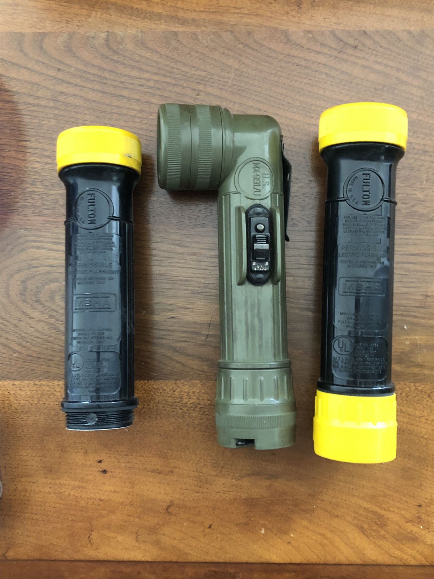 Vintage Fulton MSHA flash Lights