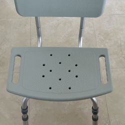 Grey Bathroom Safety Shower Tub Bench Chair with Back