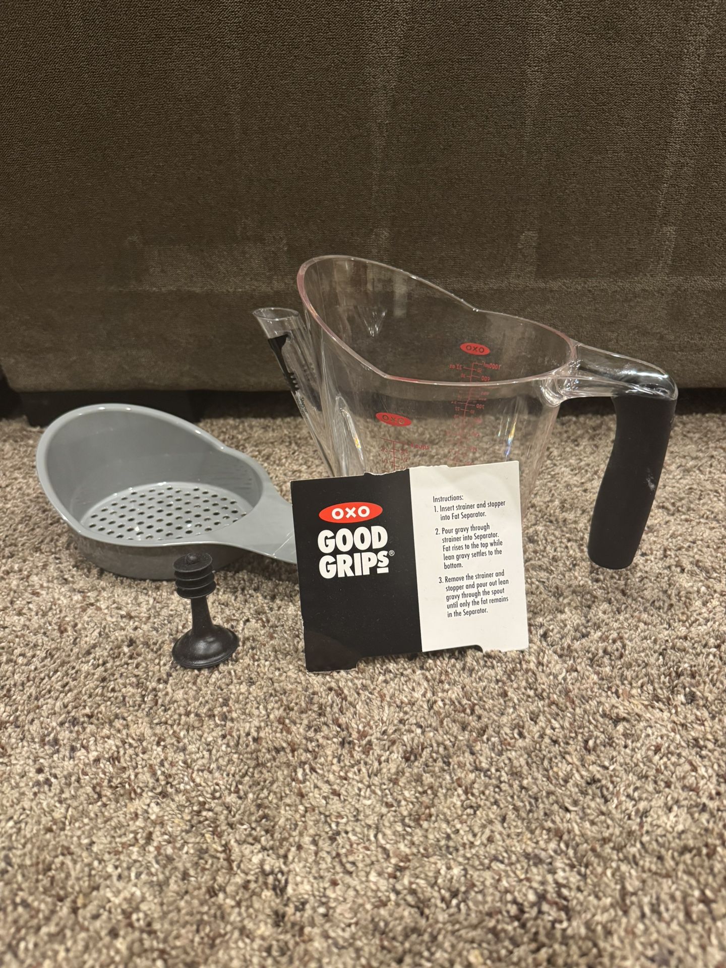 OXO GOOD GRIPS 4 CUP / 1 L FAT SEPARATOR - NEW