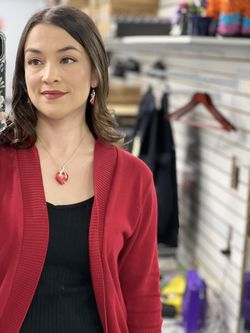 Heart Necklace And Earrings