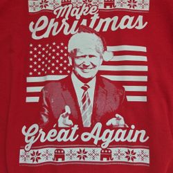 Make Christmas Great Again Trump Sweatshirt Large
