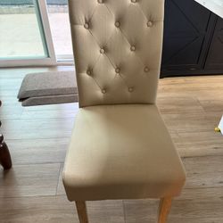 2 Light Beige Chairs 