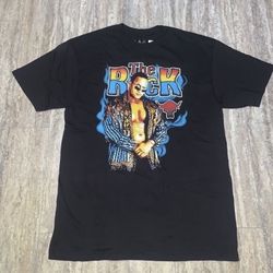 BRAND NEW Black vintage wrestling WWF WWE AEW WCW ECW The Rock graphic tee wrestlemania (SIZE: SMALL LARGE) AUTHENTIC- $25