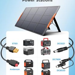 ZOUPW 200W Portable Solar Panel for Power Station,23.5% Efficiency Mono Foldable Solar Charger with 4 Kickstands for Jackery 1000 V2/Bluetti/EcoFlow