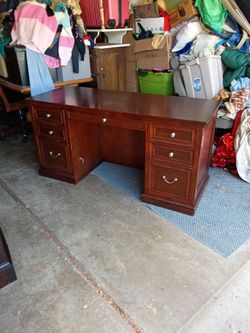 Executive cherry wood office desk/62x24x 30 inches
