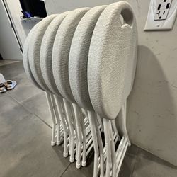 Folding Stools (White) Six - Used Once 