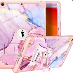 ipad 9th/8th/7th case Hybrid Three Layer Armor Shockproof Rugged Drop Protection Built with Kickstand