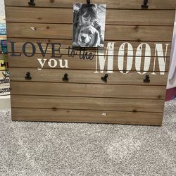 LOVE YOU TO THE MOON PHOTO DISPLAY