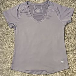 Aeropostale Women’s Size M Purple V-Neck Stretch Short Sleeve Athletic T-Shirt