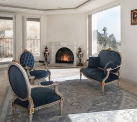 Beautiful 3 Piece velvet Chair Set
