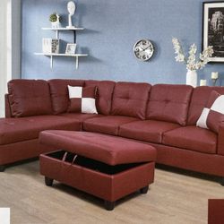 Brand New Faux Leather Combination Sofas Set 
