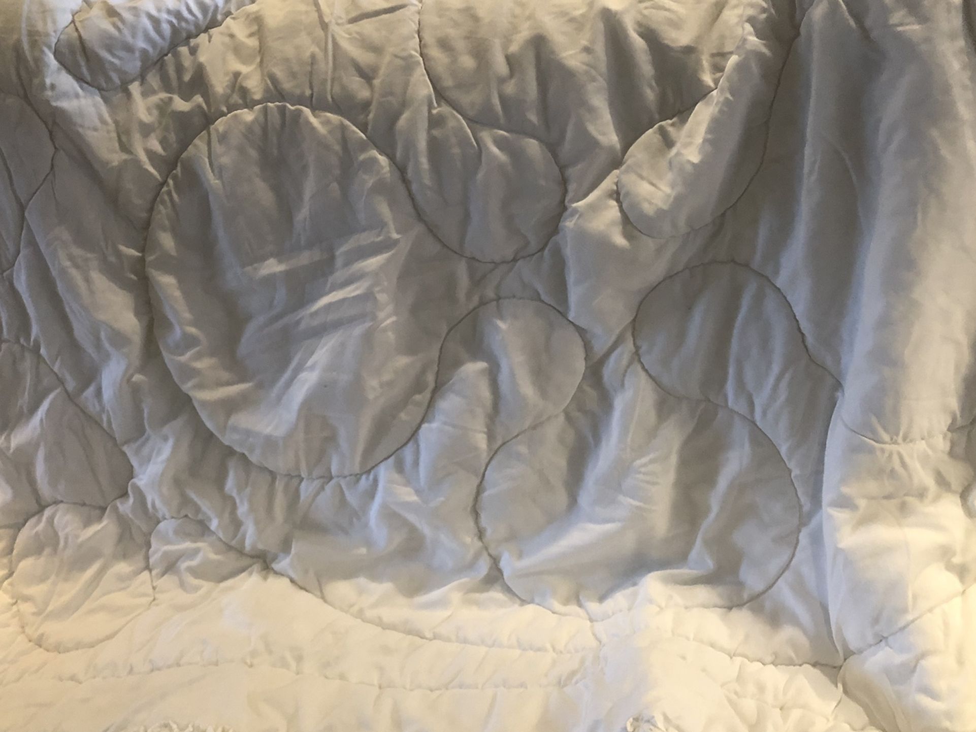 Eyelet White Bedspread 6 Feet 4 Inches By 4 Feet 7 Inches Loved Preowned Condition