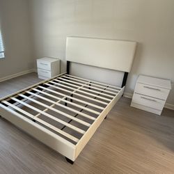 Brand New Queen Bed with 2 Nightstands / Cama Queen con 2 Mesas de Noche Nuevo a Estrenar … Fast 🚚