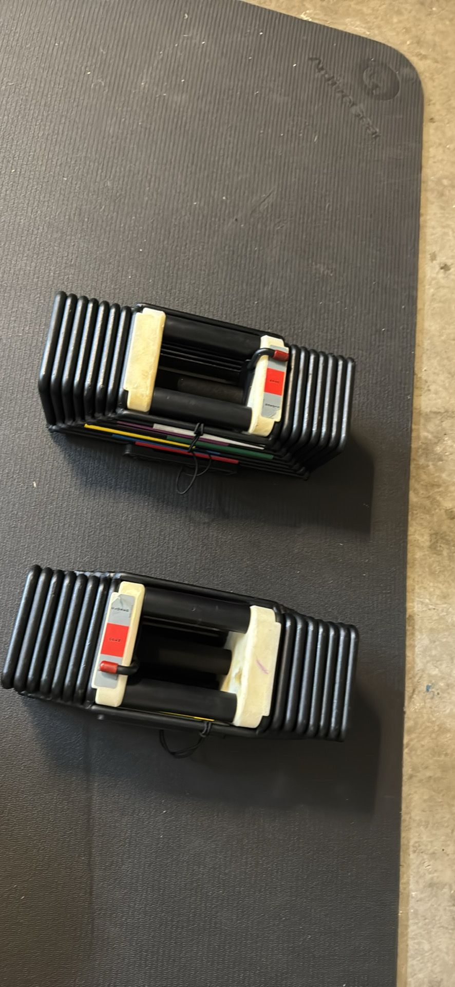 2x powerblock 90lb (180lb total) adjustable dumbbells