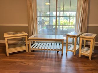 4-Piece Rustic Coffee & End Table Set