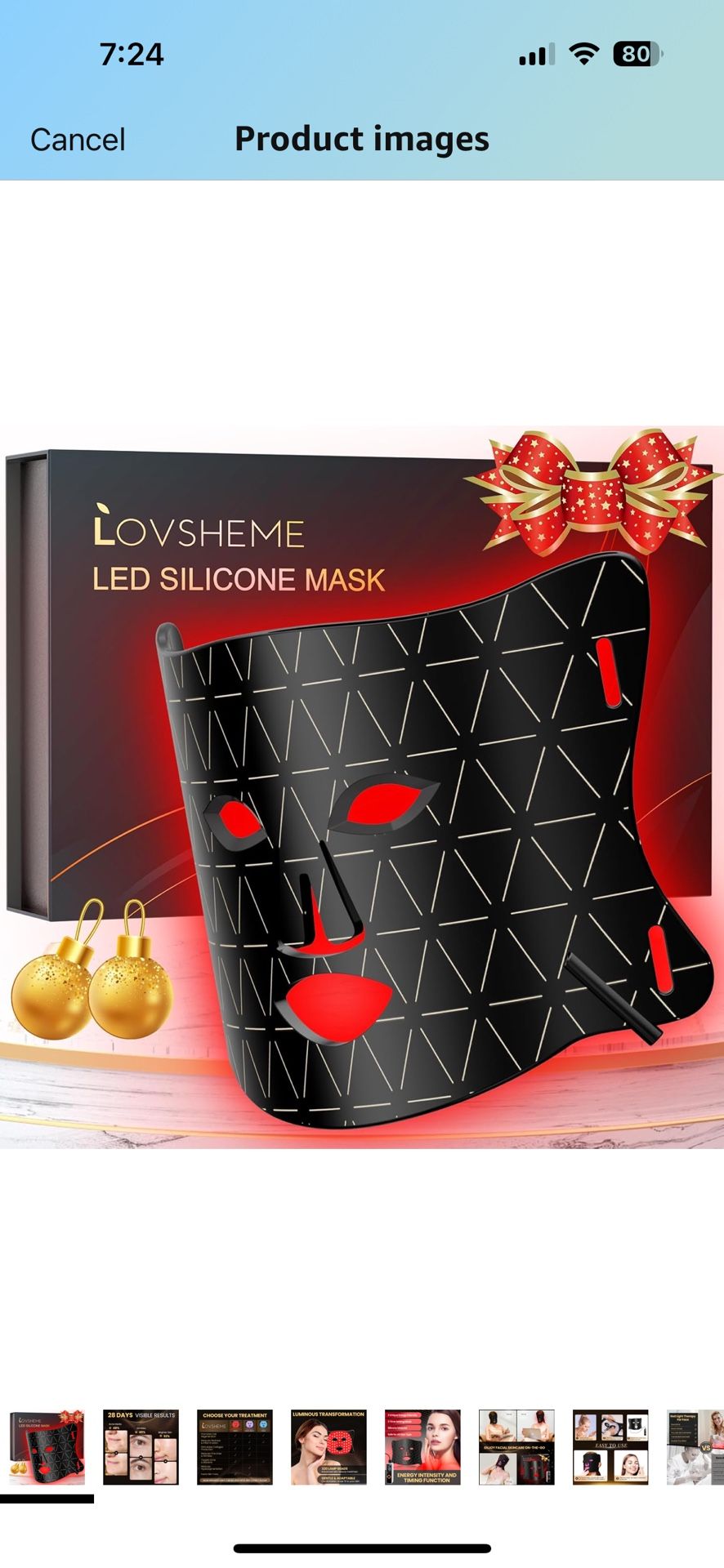 Red Light Therapy for Face, Enhance LED Face Mask Light Therapy for Acne, Wrinkles & Skin Rejuvenation, 3 Light Modes & Timing Settings, Eye Protectio