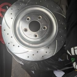 Slotted And Drilled Rotors For A Subaru