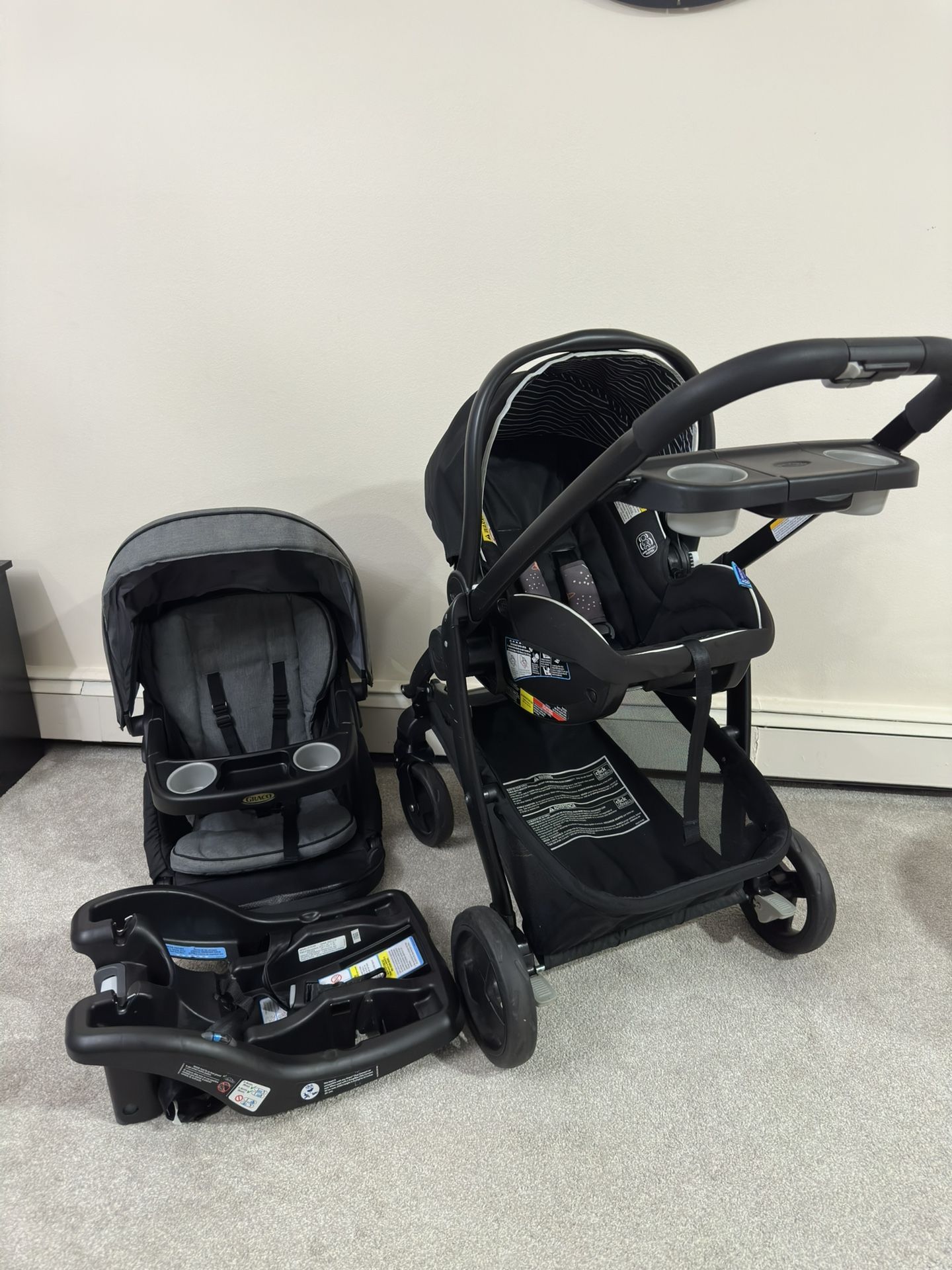 Graco Travel System - Stroller With Infant Seat & Base And Toddler Seat