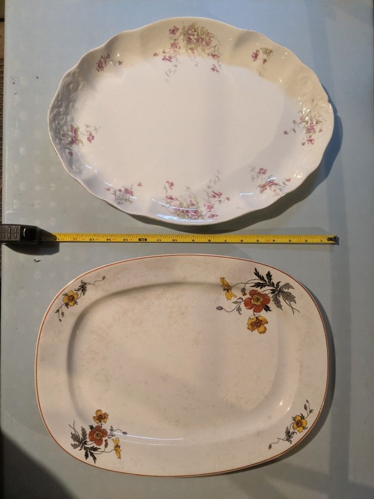 2 Large Vintage Platters
