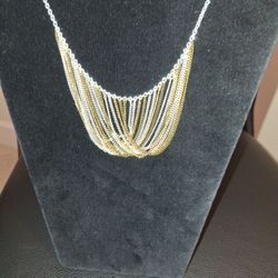 Multicolor Fringe Chain Draped