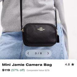 Coach mini Jamie camera bag. 