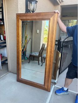 Large wood mirror