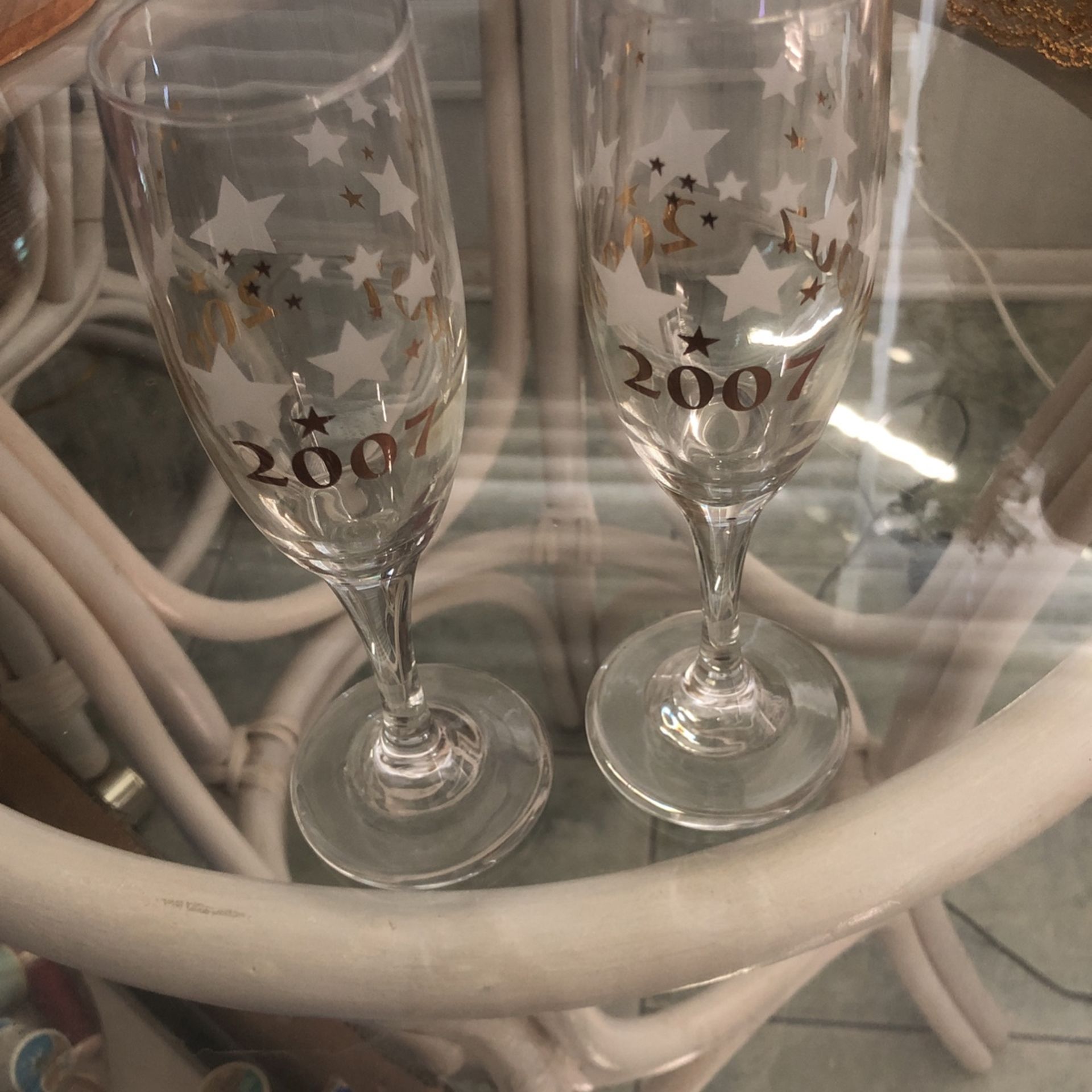 Glass Champagne Flutes 2007 $7.99