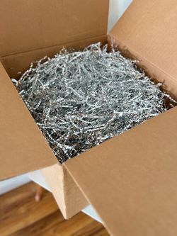 Metallic Crinkle  Cut Paper Shred ( metalic) silver and gold