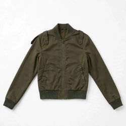 Olive Green Bomber Jacket - Like New