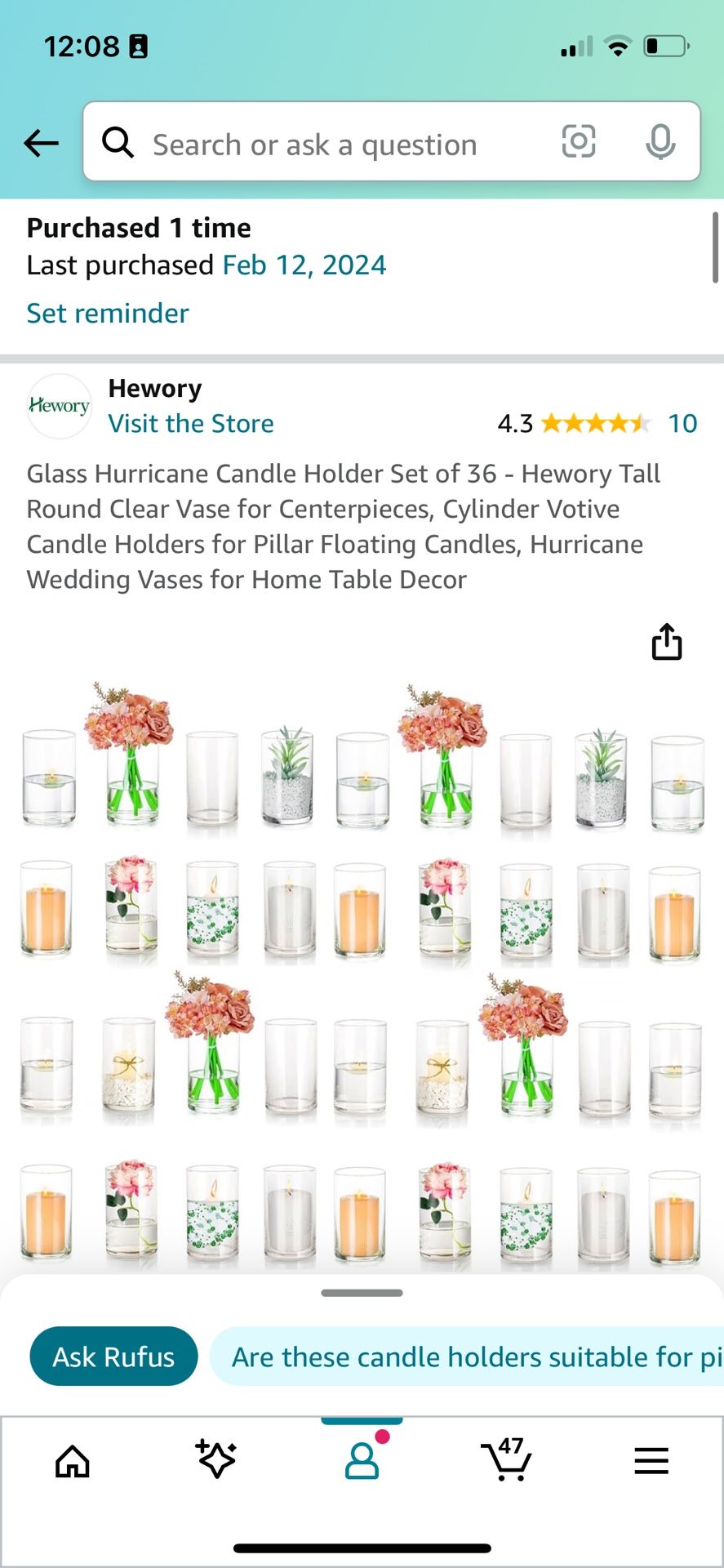 Glass Hurricane Candle Holder Set Set Of 60