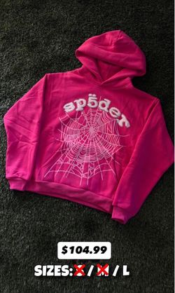 Sp5der Pink Hoodie Size L