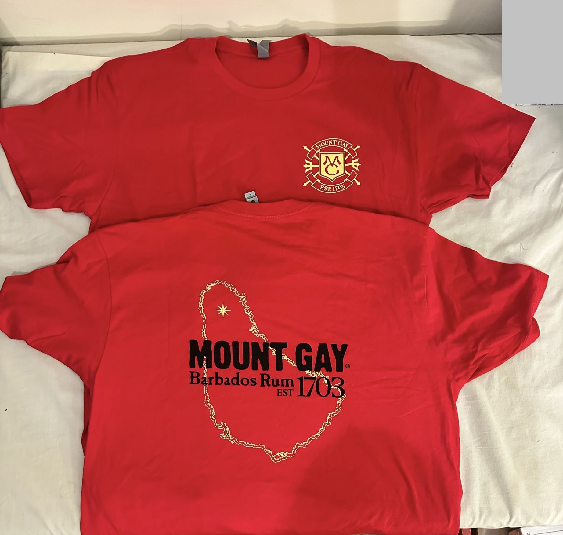Mount Gay Barbados Run T Shirt Red Large