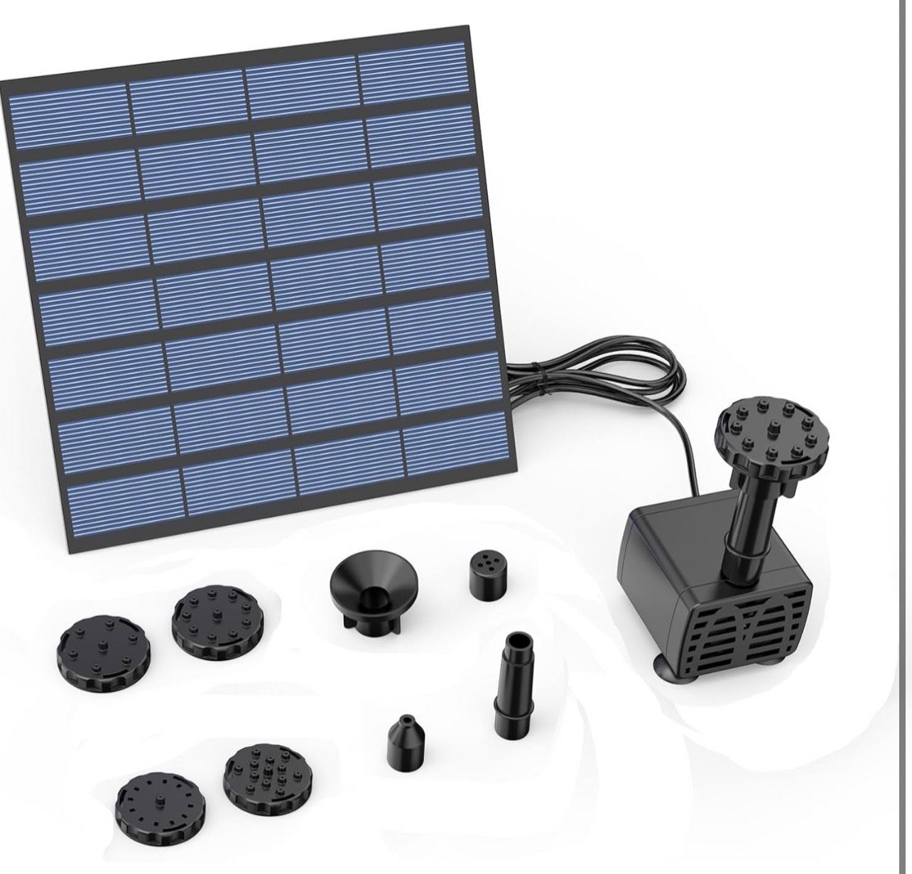Unpowered 1.5w Solar Fountains,Solar Fountain Pump Kit with Separate Solar Panel