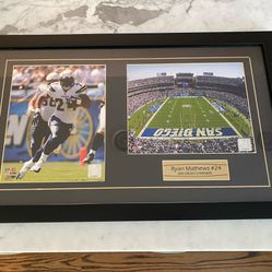 San Diego Chargers Ryan Matthews Qualcomm Framed Posters