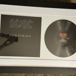 AC DC Back In Black Vinyl Frame