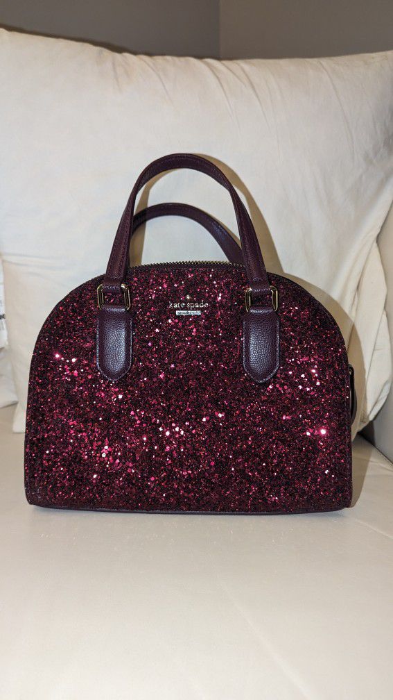 Kate Spade Purple/Red Maroon Handbag