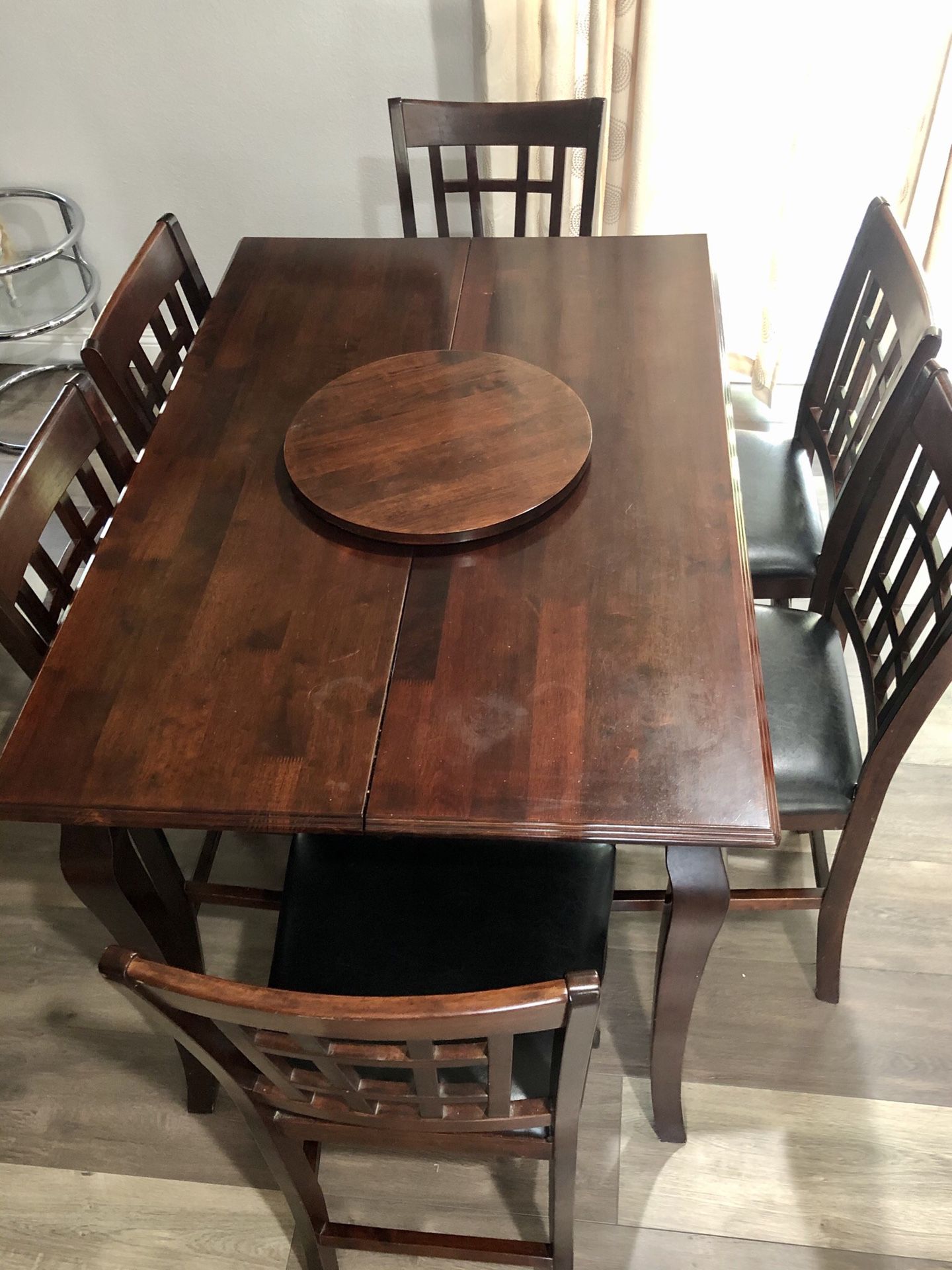 High counter dining table set 6 chairs