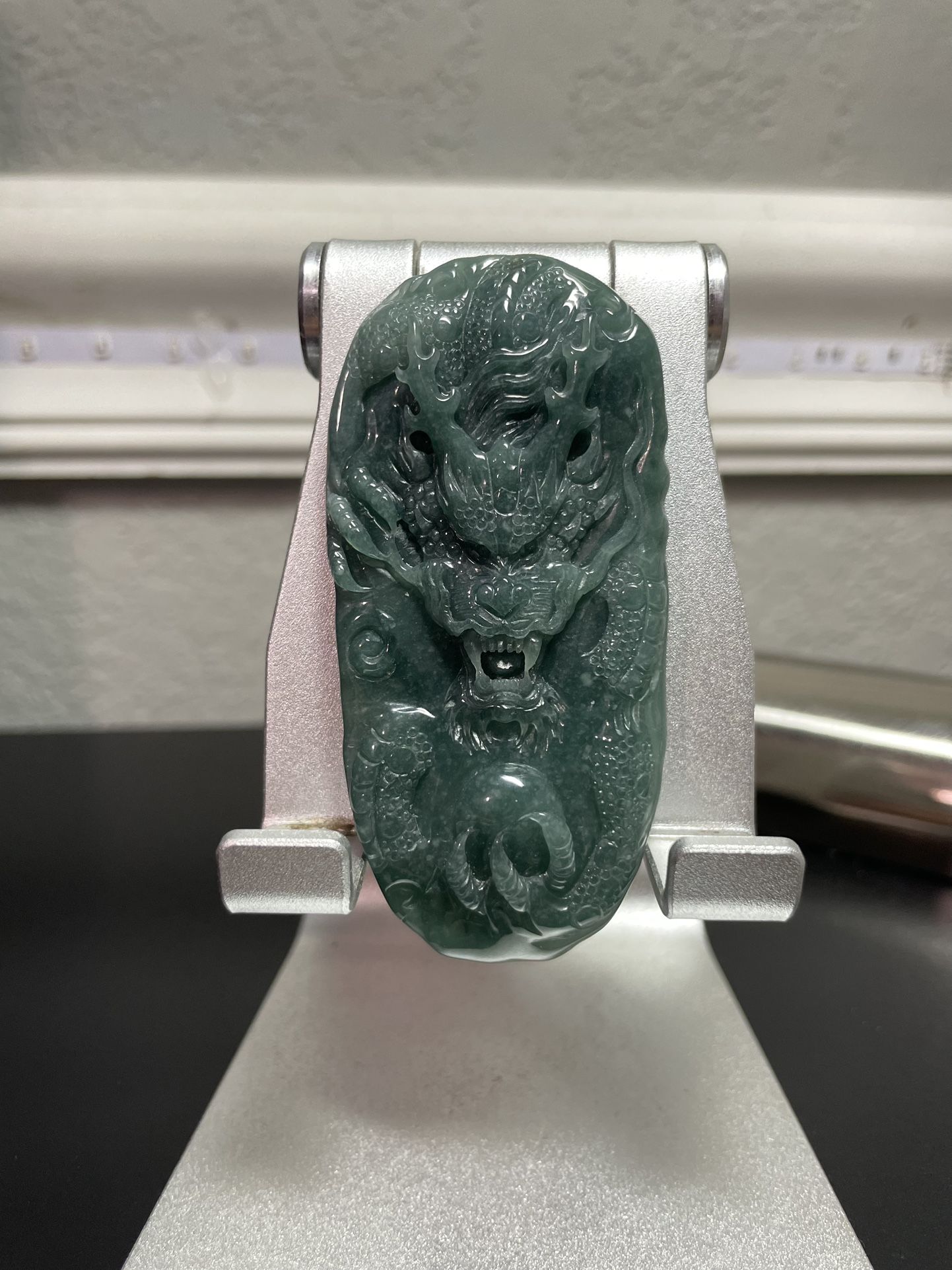 Blue Water Jade Dragon Pendant