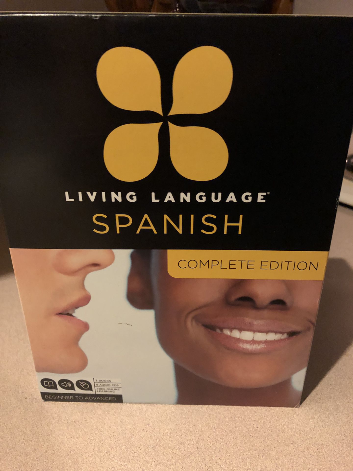 Learning Spanish books and discs