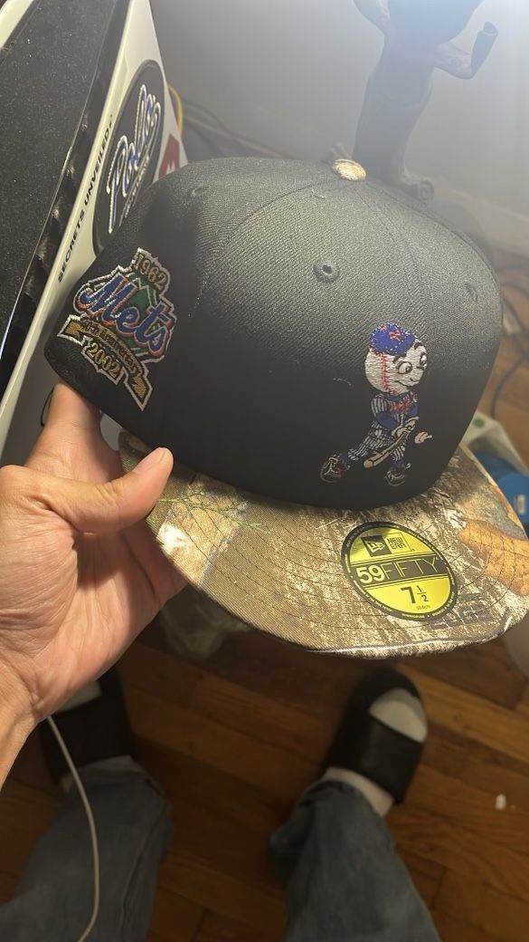Mets Mascot Logo 1962 40th Anniversary Fitted Hat