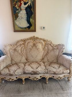 Italian sofa and armchair