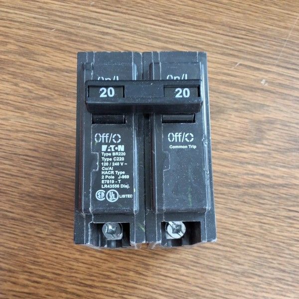Eaton Circuit Breaker Type BR220 HACR Type 2 Pole