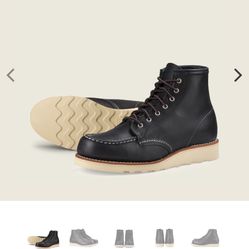 SIZE 8 RED WING WATERPROOF LEATHER SOFT TOE BOOTS BRAND NEW 