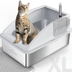 Enclosed Stainless Steel Cat Litter Box