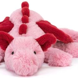 New JELLYCAT PINK HEART DRAGON